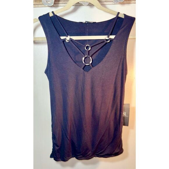 Rock & Republic Silver Tone Strapy Tank Top S;XS - Picture 1 of 8